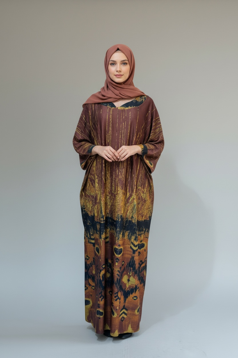 Heritage Luxe Abstract Print Maxi Dress