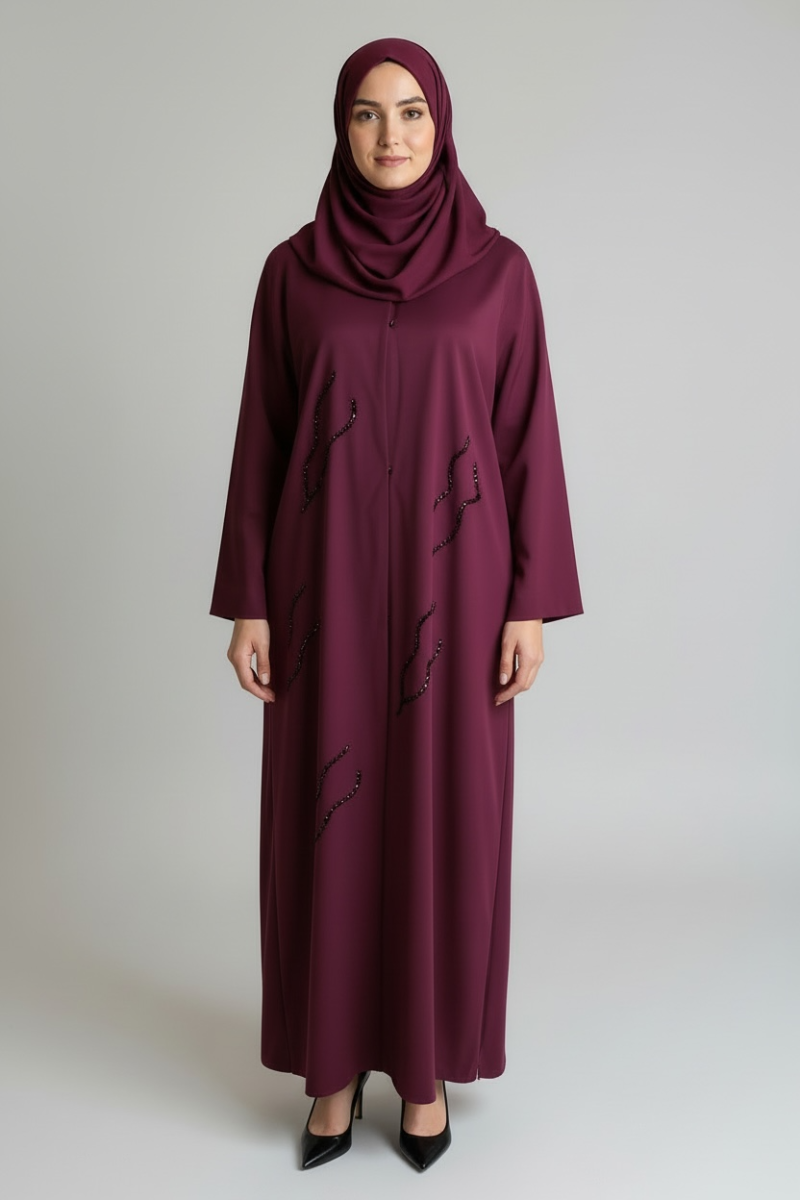  Classic Regal Beaded Abaya