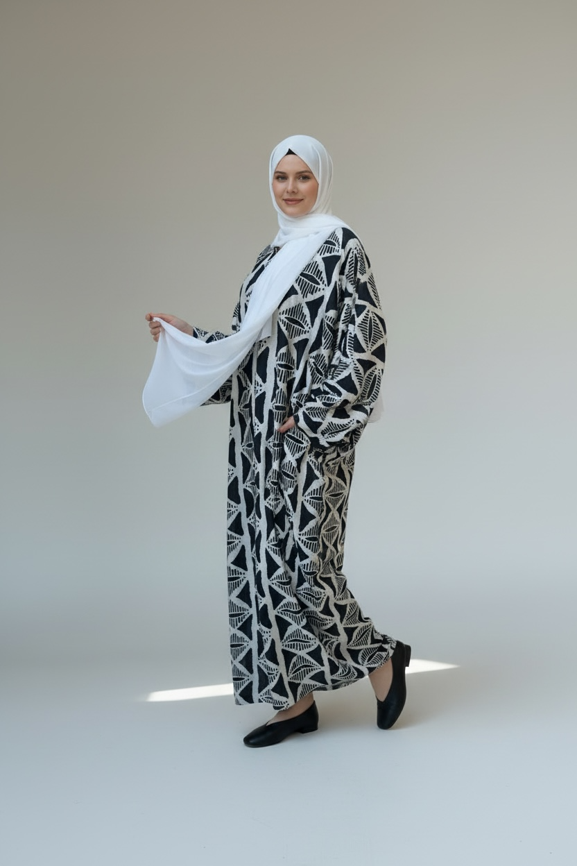 Modesty Azure Geo Luxe Dress