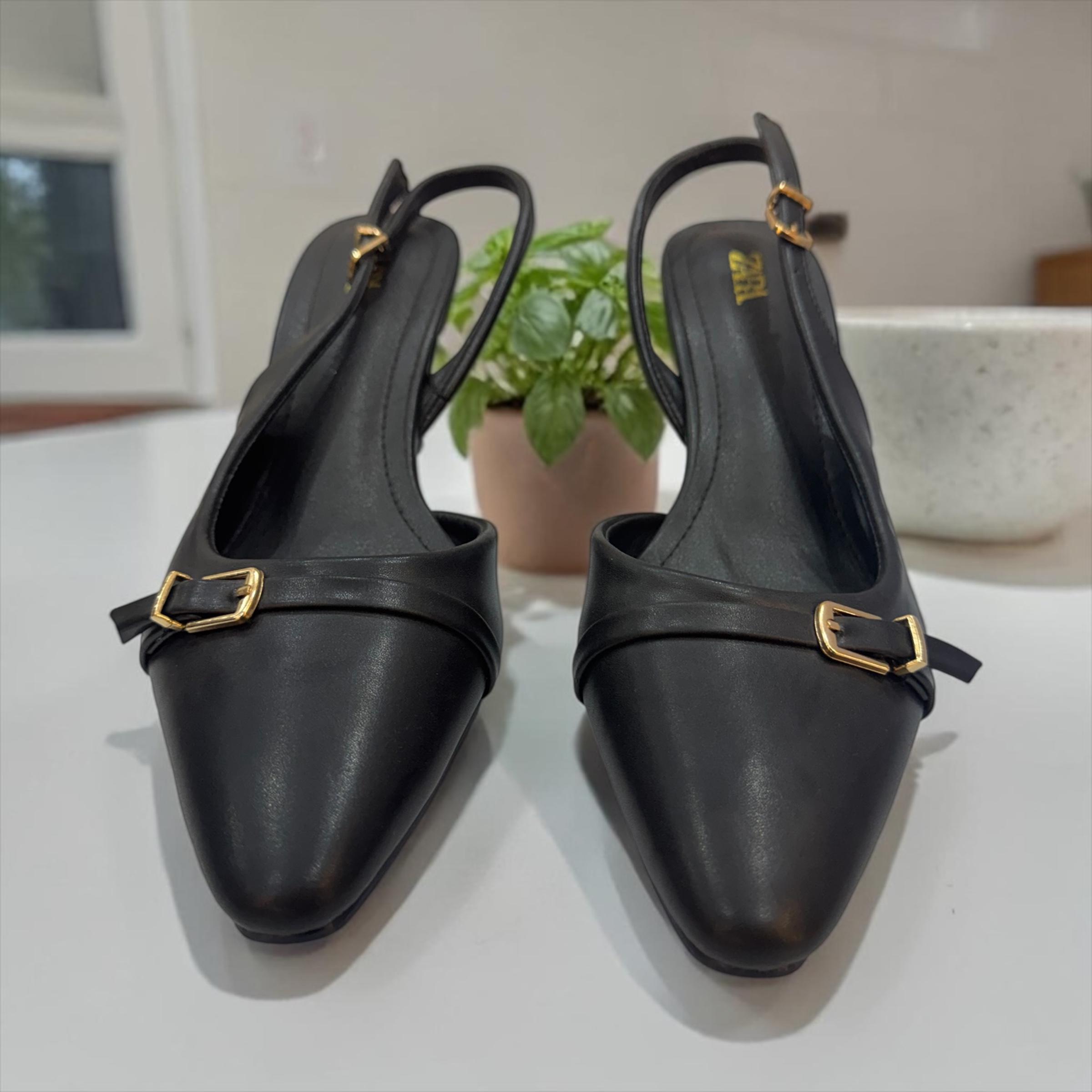 Classic Slingback Block Heel Pumps 