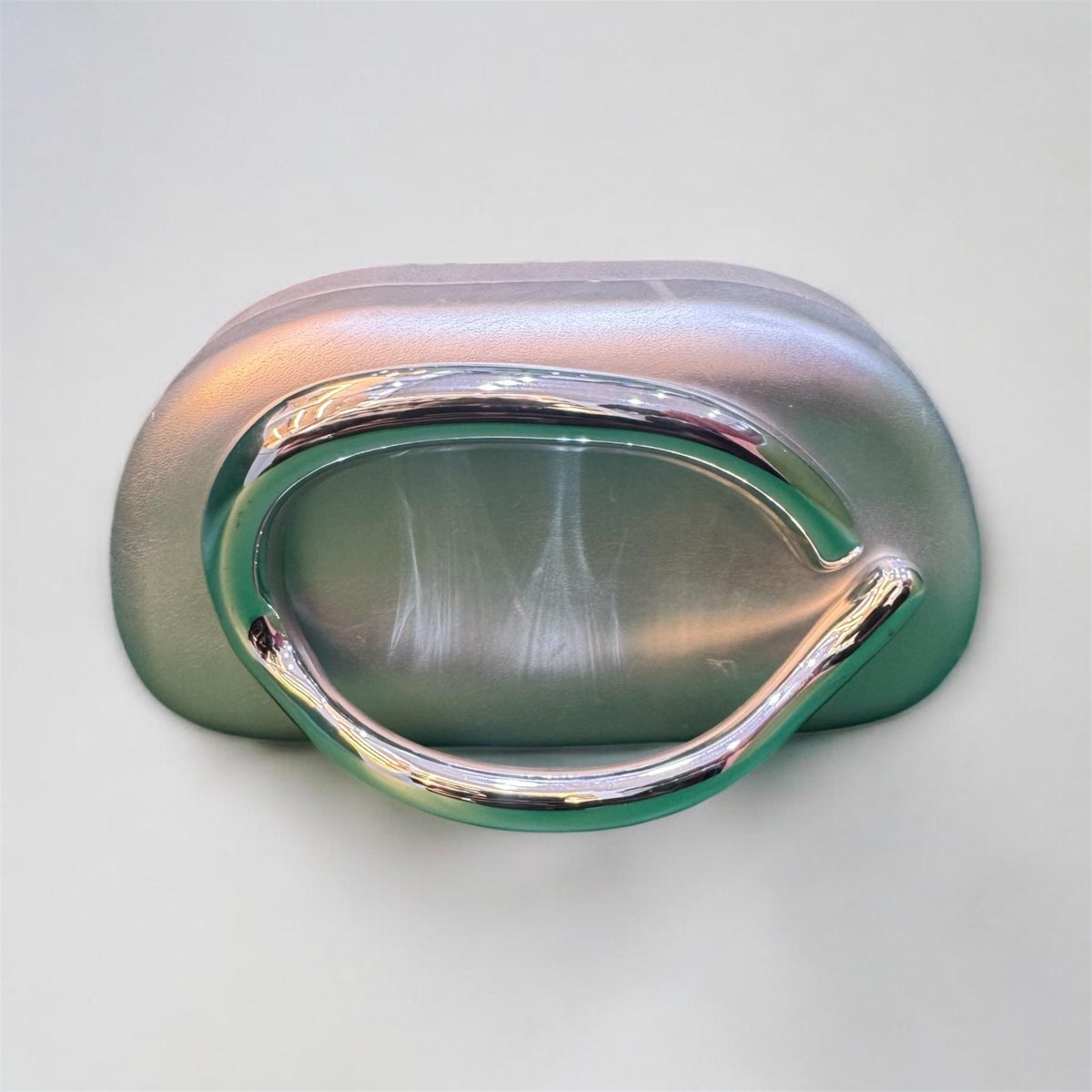 Holographic Oval Clutch Bag